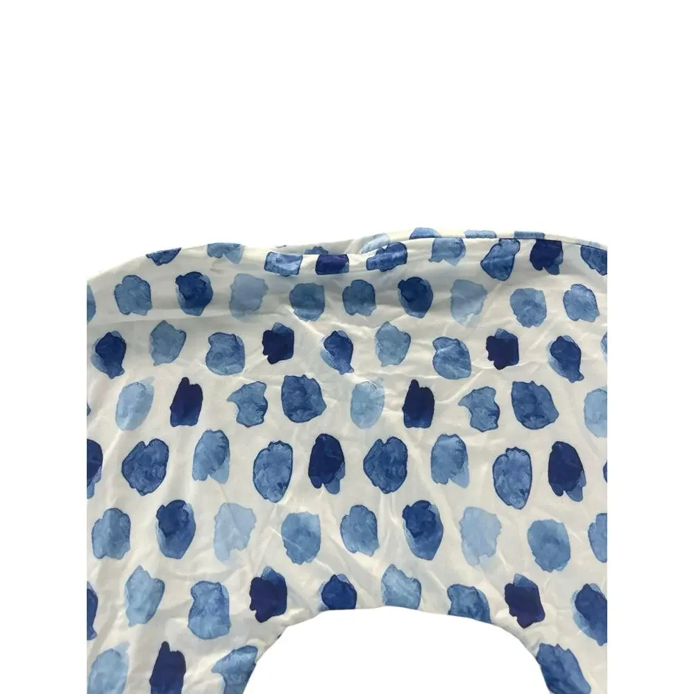 Unbranded White Multi-Tone Blue Dot Print Baby Pillow Case